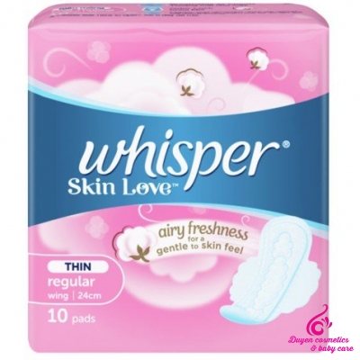  Băng vệ sinh Whisper Skin Love siêu thấm siêu mỏng cánh 10 miếng