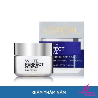 Kem dưỡng L'Oréal Paris White/ Aura Perfect Clinical  trắng mịn và giảm thâm nám ban ngày SPF19/PA+++ 50ml