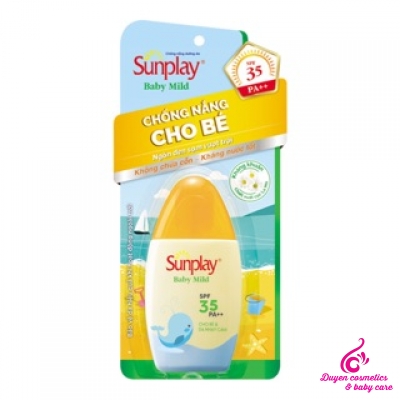 Sữa chống nắng SUNPLAY BABY MILD cho bé và da nhạy cảm SPF35, PA++ 30g