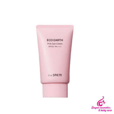 Kem Chống Nắng The Saem Eco Earth Power Pink Sun Cream Spf50 Pa++++ dịu nhẹ 50ml