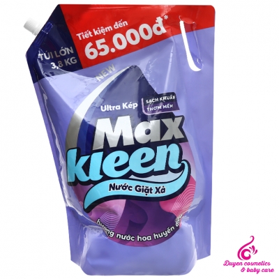 Nước giặt xả MaxKleen hương nước hoa huyền diệu túi 3.8kg