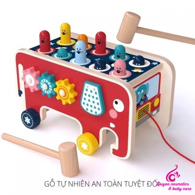 Đồ chơi đập chuột gỗ cao cấp đa năng 3in1 giúp bé chơi vui và phát triển trí tuệ