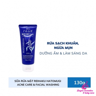 Sữa Rửa Mặt Hatomugi Acne Care & Facial Washing Ngừa Mụn 130g
