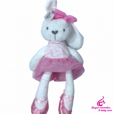 Gấu bông thỏ mặc váy hồng