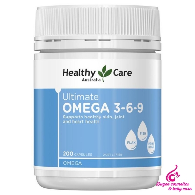 Viên uống Omega 369 HealthyCare Ultimate Hộp 200 Viên Của Úc